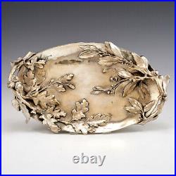 A Continental Art Nouveau Silver Plated White Metal Card Tray c1900