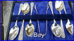 A collection of 8 vintage boxes of silver plate cutlery