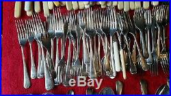 A large job lot of vintage silver plated cutlery. 10kg. 205 items