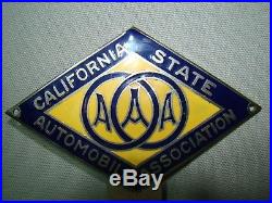 AAA California State automobile Association porcelain license plate topper