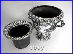 ANTIQUE GEORGIAN OLD SHEFFIELD SILVER PLATE WINE COOLERS / VASES c. 1820