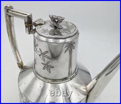 Aesthetic Movement Silver Plate Teapot Reg Mark 1879