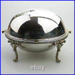 An antique silver plate Rolltop Serving / Breakfast Dish Henry Wilkinson C. 19thC