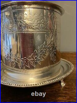 Antique Atkin Bothers Silver Plated Biscuit Barrel Circa 18th Century