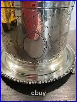 Antique Atkin Bothers Silver Plated Biscuit Barrel Circa 18th Century
