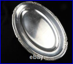 Antique BOULENGER Silver Plated Serving Tray Oval Platter Rocaille Marly French