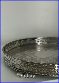 Antique Barker Ellis From Harrods Silver Plated Tray