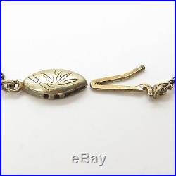Antique China 925 Silver Gold Plated Enamel Pendant Chain Necklace 27