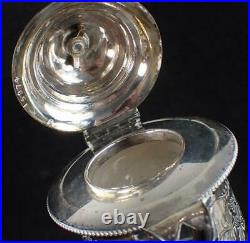 Antique Edwardian Silver Plate & Cut Glass Claret Jug