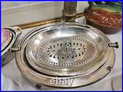 Antique English Silver Plate Rolling Dome Breakfast Chafing Dish Mappin & Webb