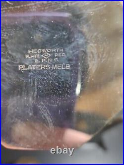 Antique Hecworth Three Piece Silver Plate/soldered Coffee Service Octagonal
