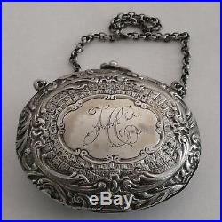 Antique Purse. Silver plate, Germany. C. 1850-75