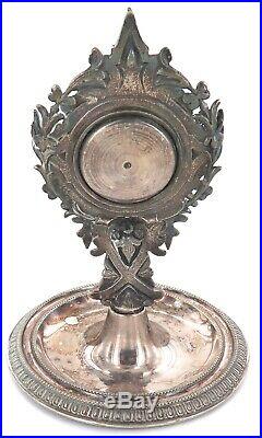 Antique / Quality Silverplate Pocket Watch Night Stand / Holder