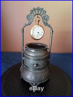 Antique/Rare Victorian Silver Plate Reed & Barton Pocket Watch/Jewelry Holder