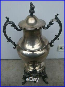 Antique Silver On Copper Samovar/coffee Urn Vintage