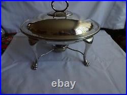 Antique Silver Plated A1 Food Warmer With Burner Walker & Hall Sheffield