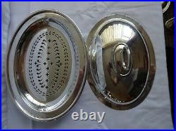 Antique Silver Plated A1 Food Warmer With Burner Walker & Hall Sheffield