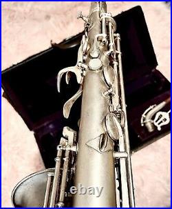 Antique Silver Plated Alto Saxophone Withgold Bell & Near Perfect Body Valencia