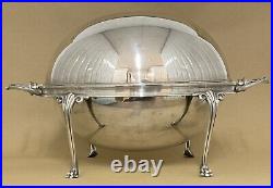 Antique Silver Plated Roll Over Bacon/Breakfast Dish C1910