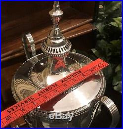 Antique Silver-plated Samovar Vintage /hot water warmer / ornate Tall English