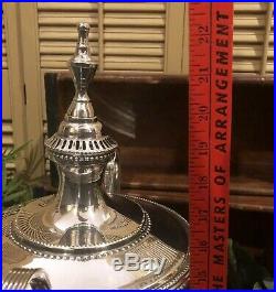 Antique Silver-plated Samovar Vintage /hot water warmer / ornate Tall English