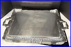 Antique Silverplate Serving Tea Tea Silver plate Wilcox Vintage Butlers Tray