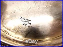 Antique Sterling Silver S Kirk & Son Repousse Cake Plate Serving Platter 193 Vtg