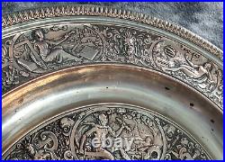 Antique Temperance Basin Rosewater Dish Wimbledon Trophy Silver Plated Copper