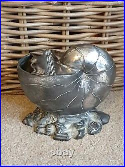 Antique Victorian Silver Plated Shell Spoon Warmer Atkin Bros