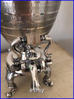 Antique Vintage 13.5 Silver Plate Hot Water Coffee Urn Dispenser Pot
