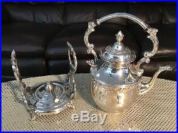 Antique/Vintage 1920s TILTING Teapot, Coffee Pot & More Silver Plate Over copper