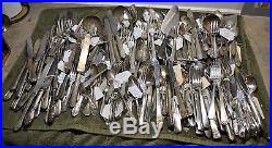 Antique/Vintage 235 Piece Silverware Lot Craft Silverplate Fork Spoons Flatware