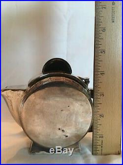 Antique Vintage Art Deco Round Silver Plate Creamer Small Teapot Christofle