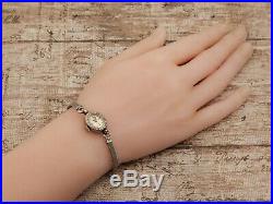 Antique Vintage Deco 10k Rolled Gold Plated HAMILTON Diamond Womens Wrist Watch
