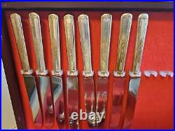 Antique Vintage Plymouth Silver PlateSilverware Flatware Pieces & Case 38 Pcs