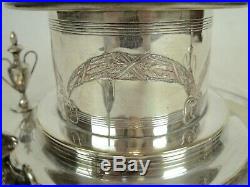 Antique Vintage Silver Plate Serving Stand or Crystal Ball Orb Display Stand