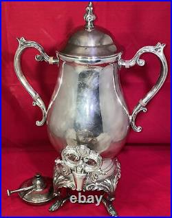 Antique Vintage Silver Plated 16 Tall Coffee Urn Samovar FB Rogers estate find