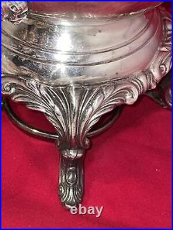 Antique Vintage Silver Plated 16 Tall Coffee Urn Samovar FB Rogers estate find