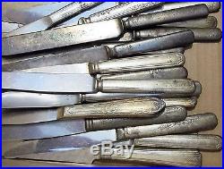 Antique & Vintage Silver Plated Flatware Mixed Lot 156pc Forks Spoons Knives