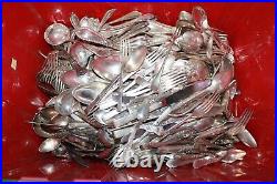 Antique Vintage Silver plated flatware mixed lot Over 550 Pieces Over 55LB