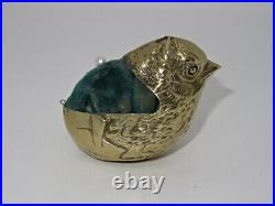 Antique / Vintage Unusual Large Silver Plated Sampson Mordan Chick Pin Cushion