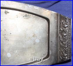 Antique floral silver plated serving tray