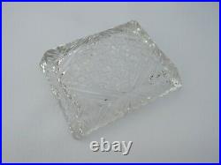 Antique or vintage silver plated 4 slice toast rack with hobnail cut glass dish