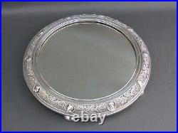 Antique silver plated grand tour mirror top cake stand