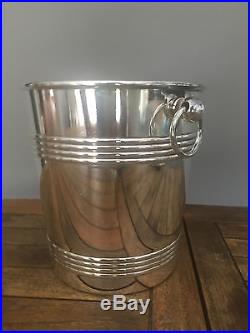 Art Deco Christofle Champagne Bucket Ice Wine Cooler Silver Plate Vintage
