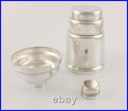 Art Deco Silver Plated Stepped Cocktail Shaker. Antique Vintage Barware c1930