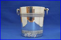 Art Deco Style Christofle Champagne Bucket Wine Cooler Silver Plate Vintage