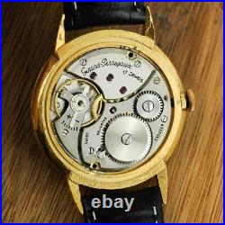 Authentic Vintage Girard Perregaux Large Gold Plated Manual Wind Gents Watch