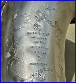 Baritone Saxophone By Chas E Foot Paris Vintage Silver Plate Stunner