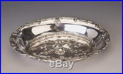 Baroque Tray Silverplate Silver Serving Dish Plate Vintage Floral Pattern Oval